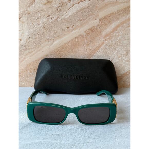 NEW Balenciaga BB0096S Dynasty Sunglasses in Green main image 7